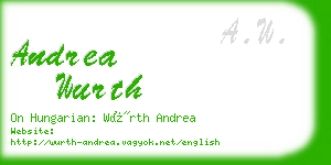 andrea wurth business card